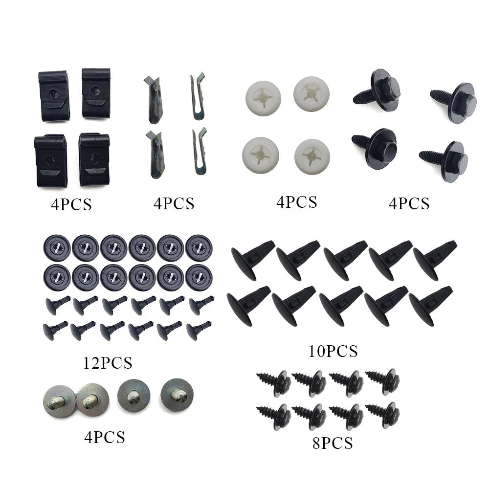 50Pcs Engine Splash Shield Fender Bumper Screw Clips for Toyota