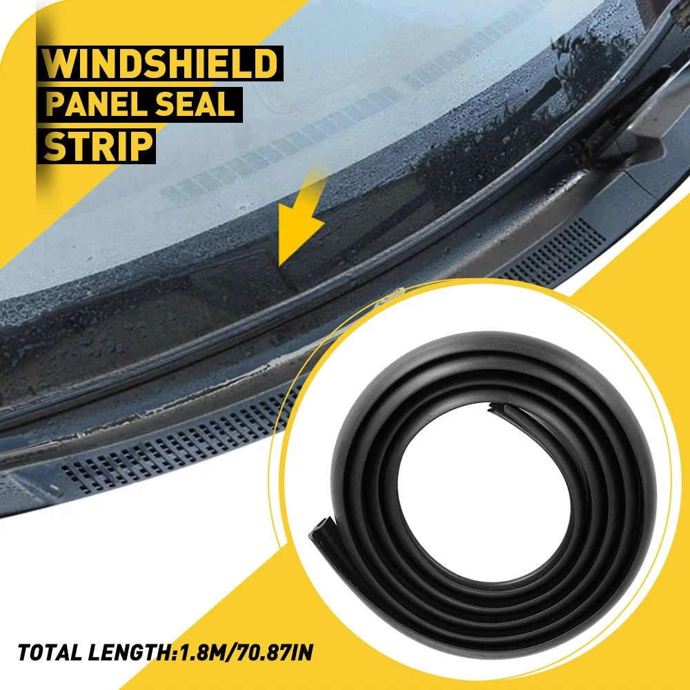 Rubber Windshield Panel Seal Strip for H-Type Vehicles (1.8m)