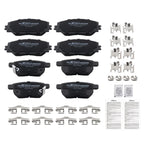 8pcs Ceramic Brake Pads Kit for Toyota Matrix (2009–2014) D1210 D1354
