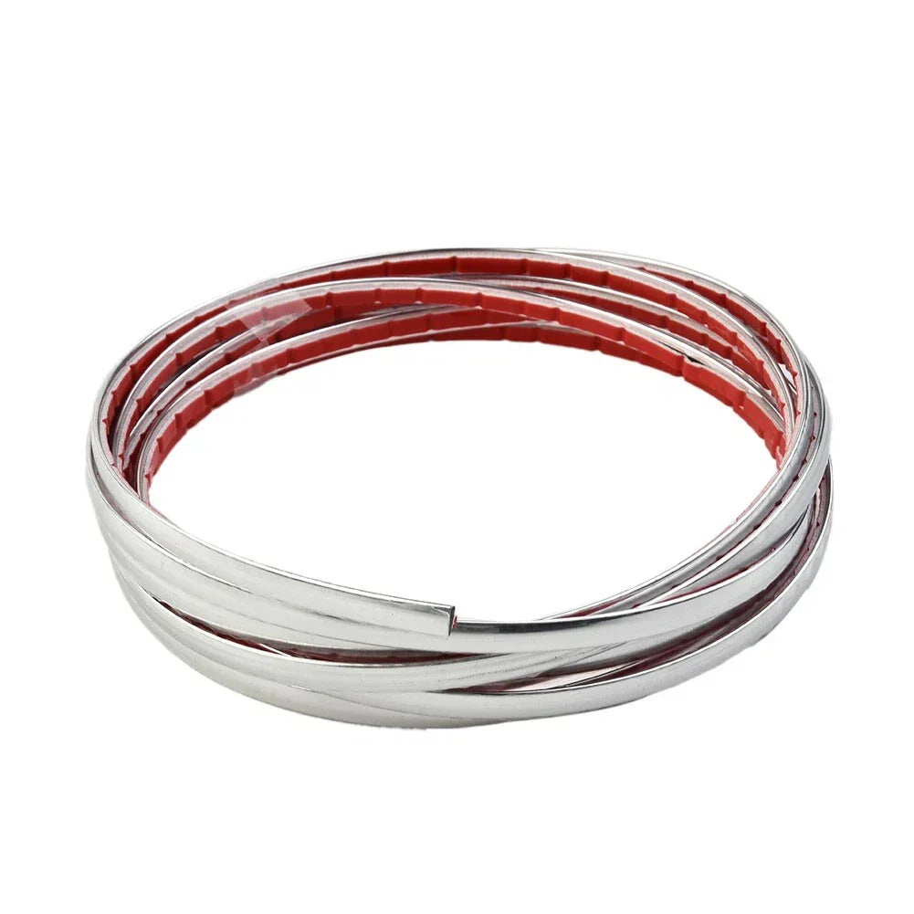 Silver Strips 6mm3m Car Door Edge Bumper Moulding Trim Decor