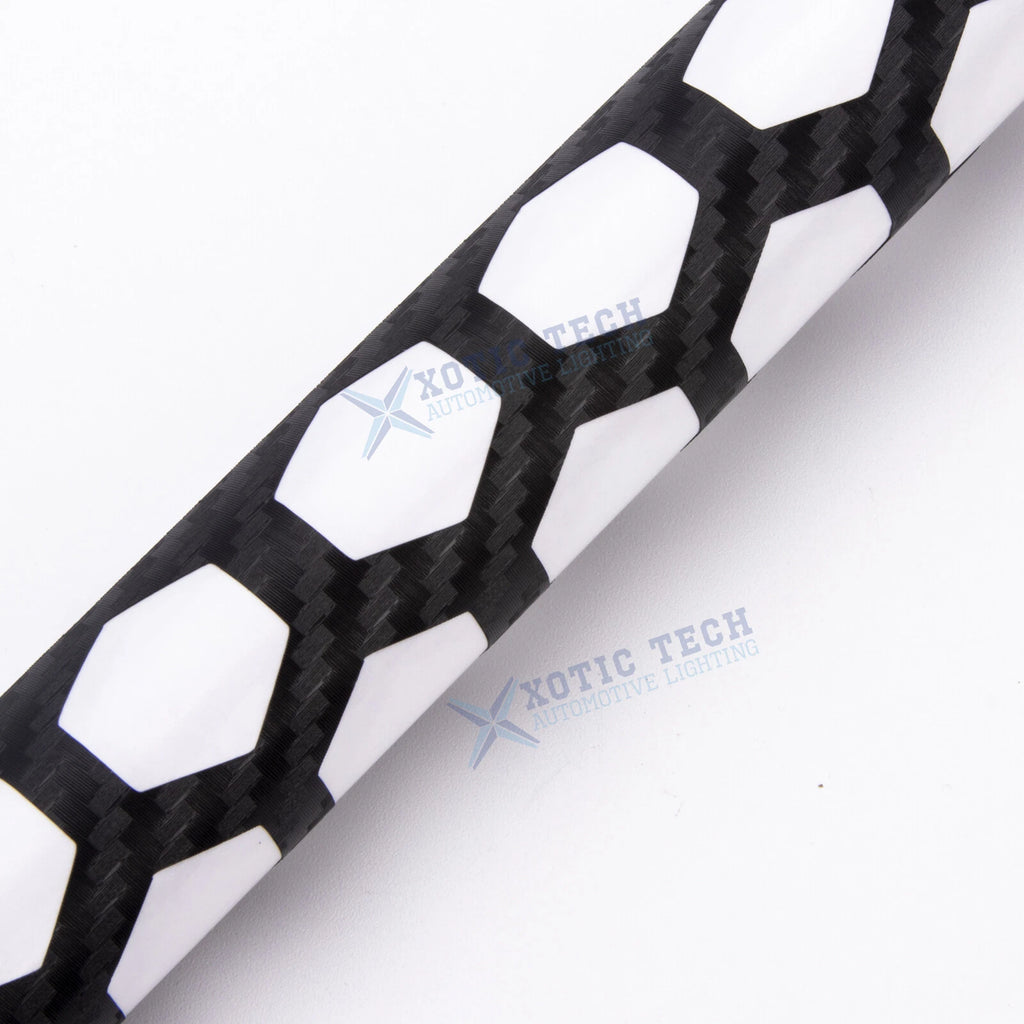2PC Carbon Fiber Honeycomb Rear Tail Light Decor Stickers for 48×30cm