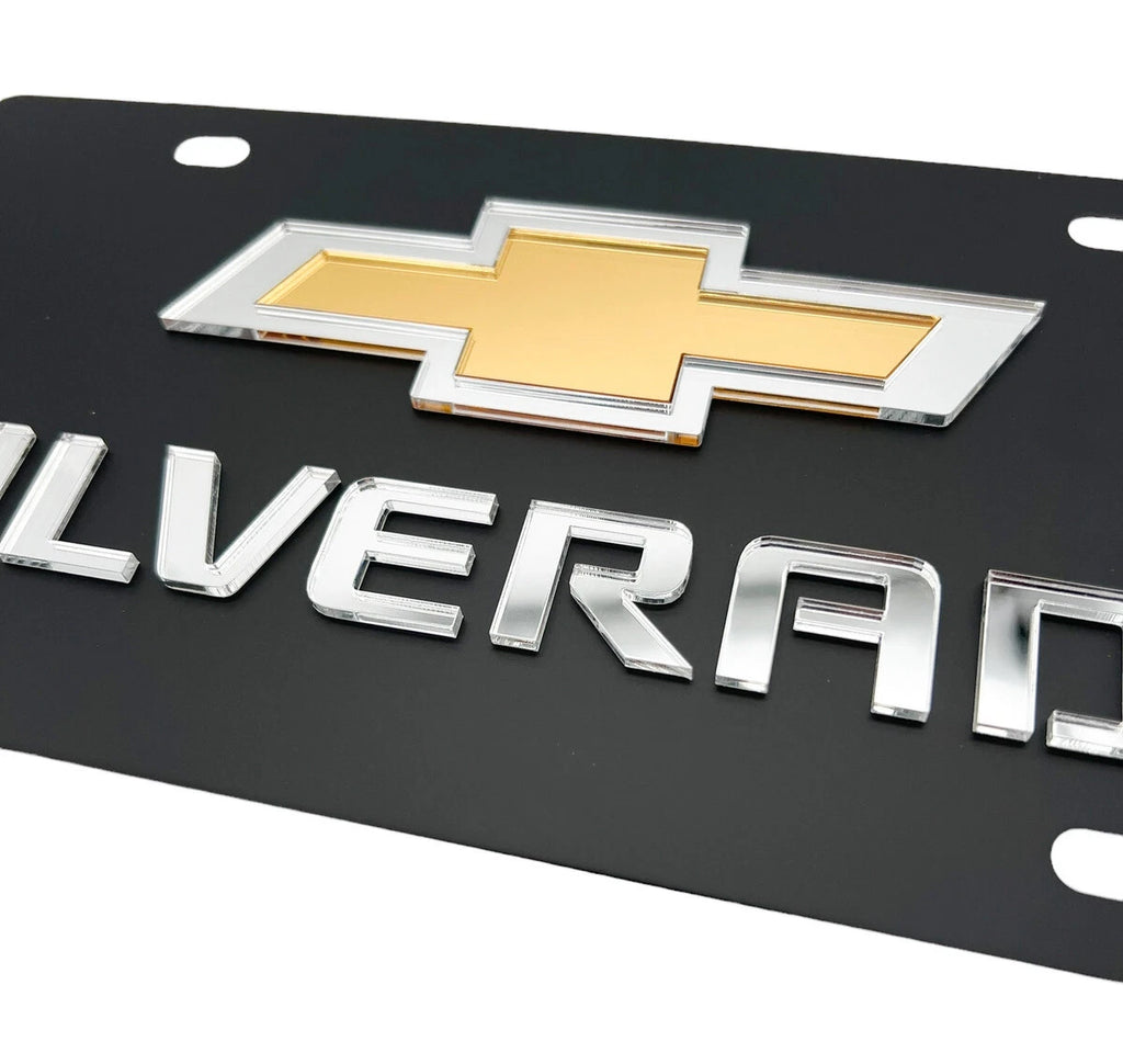 Front Emblem Mirror Gold Bowtie for Chevrolet Silverado (2019–2024)