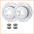 Rear Vented Brake Rotor & Ceramic Pad Set for Dodge Challenger Charger (2008–2023)