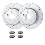 Rear Vented Brake Rotor & Ceramic Pad Set for Dodge Challenger Charger (2008–2023)