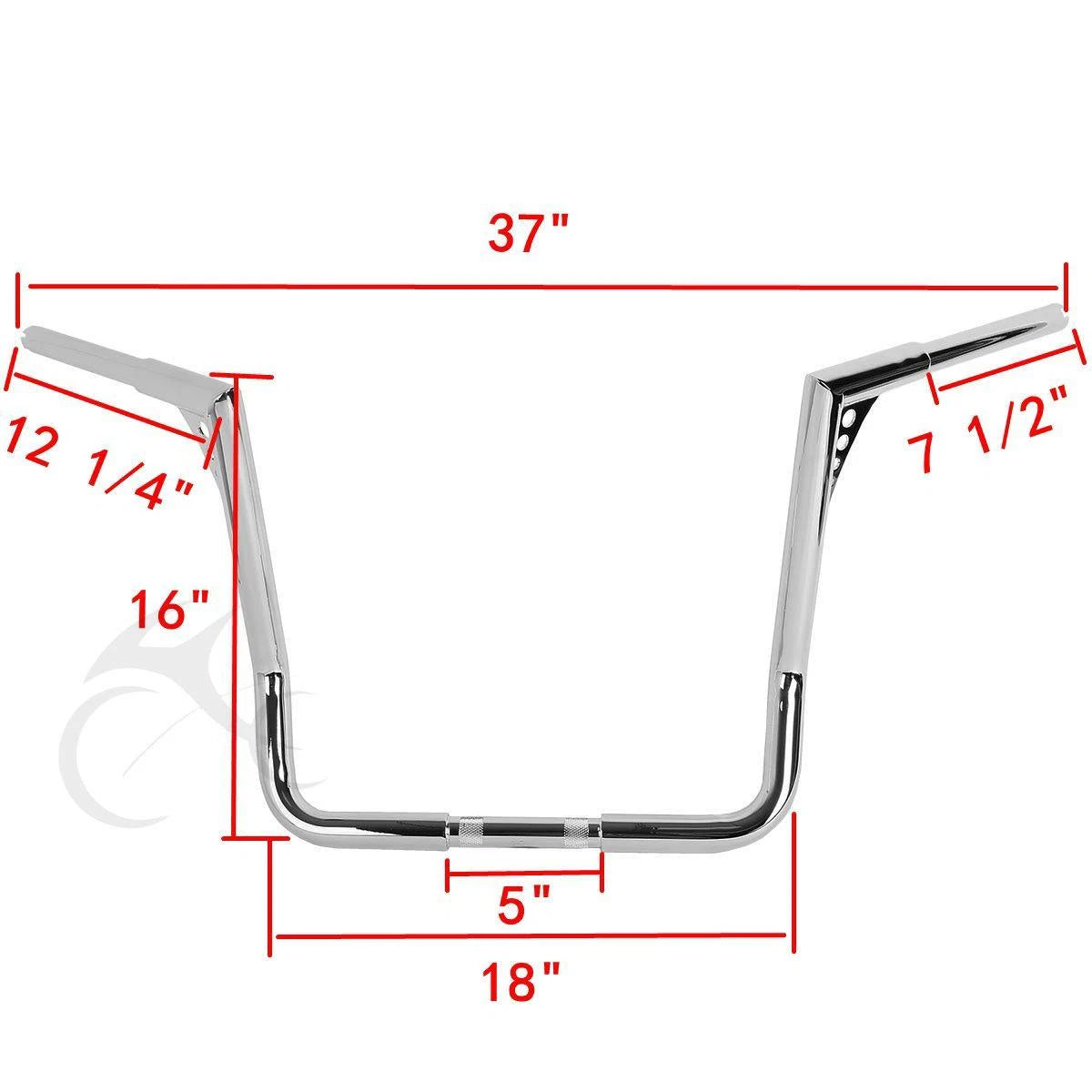 Chrome Ape Hanger Handlebars 1-1/4" 16" for Harley Dresser/Bagger
