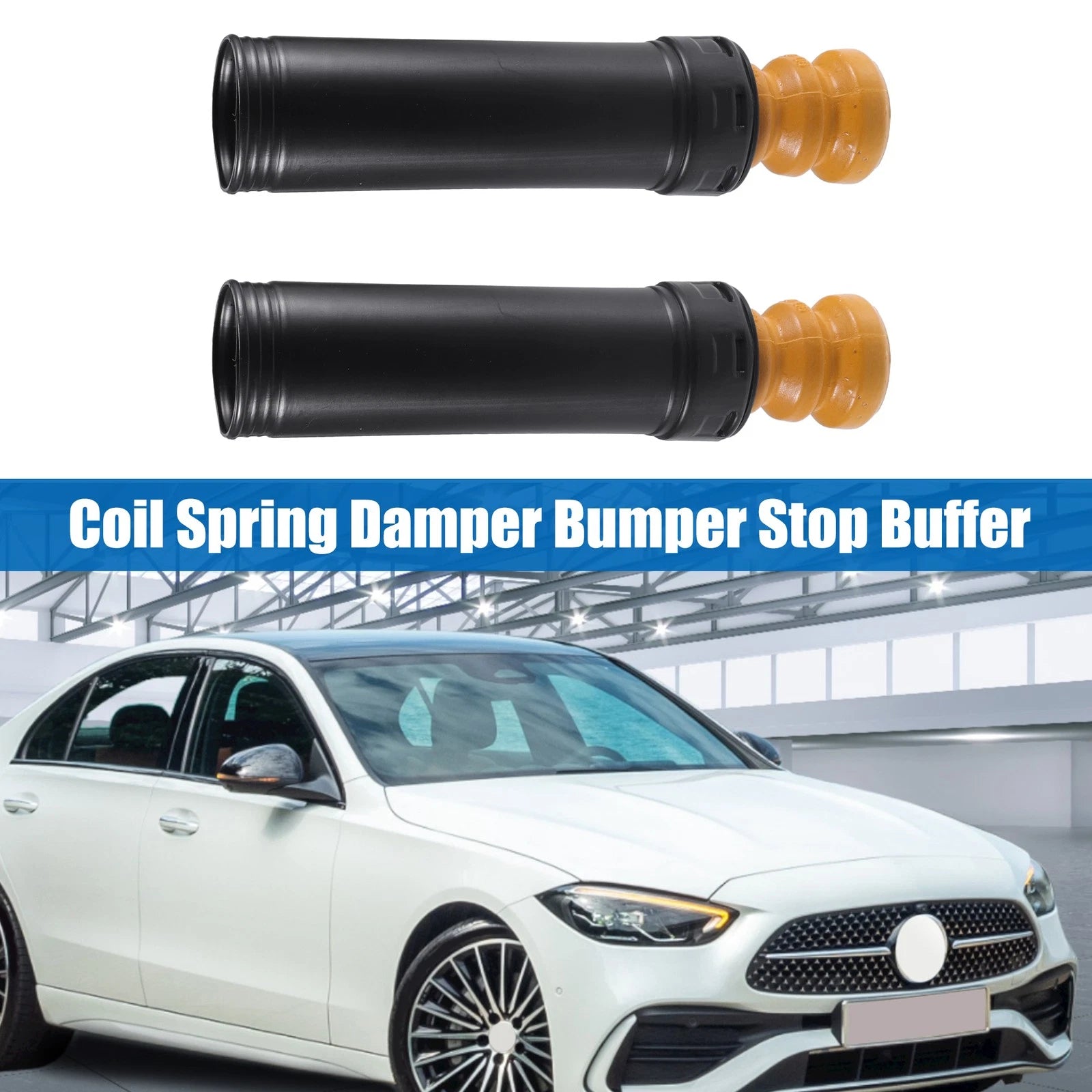 2X Coil Spring Damper Bumper for Mercedes-Benz C63 (2008–2015) 2043210106/2043260098
