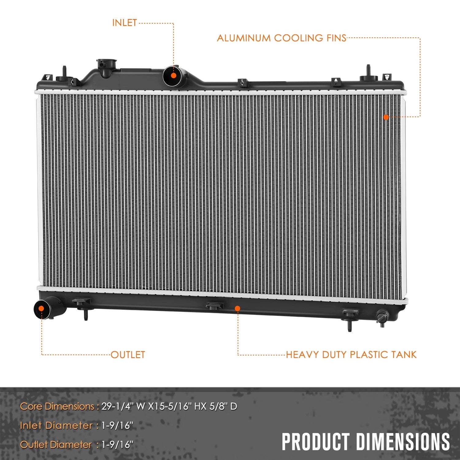 Aluminum Core Cooling Radiator DPI-13870 for Subaru Legacy Outback (2020–2024)