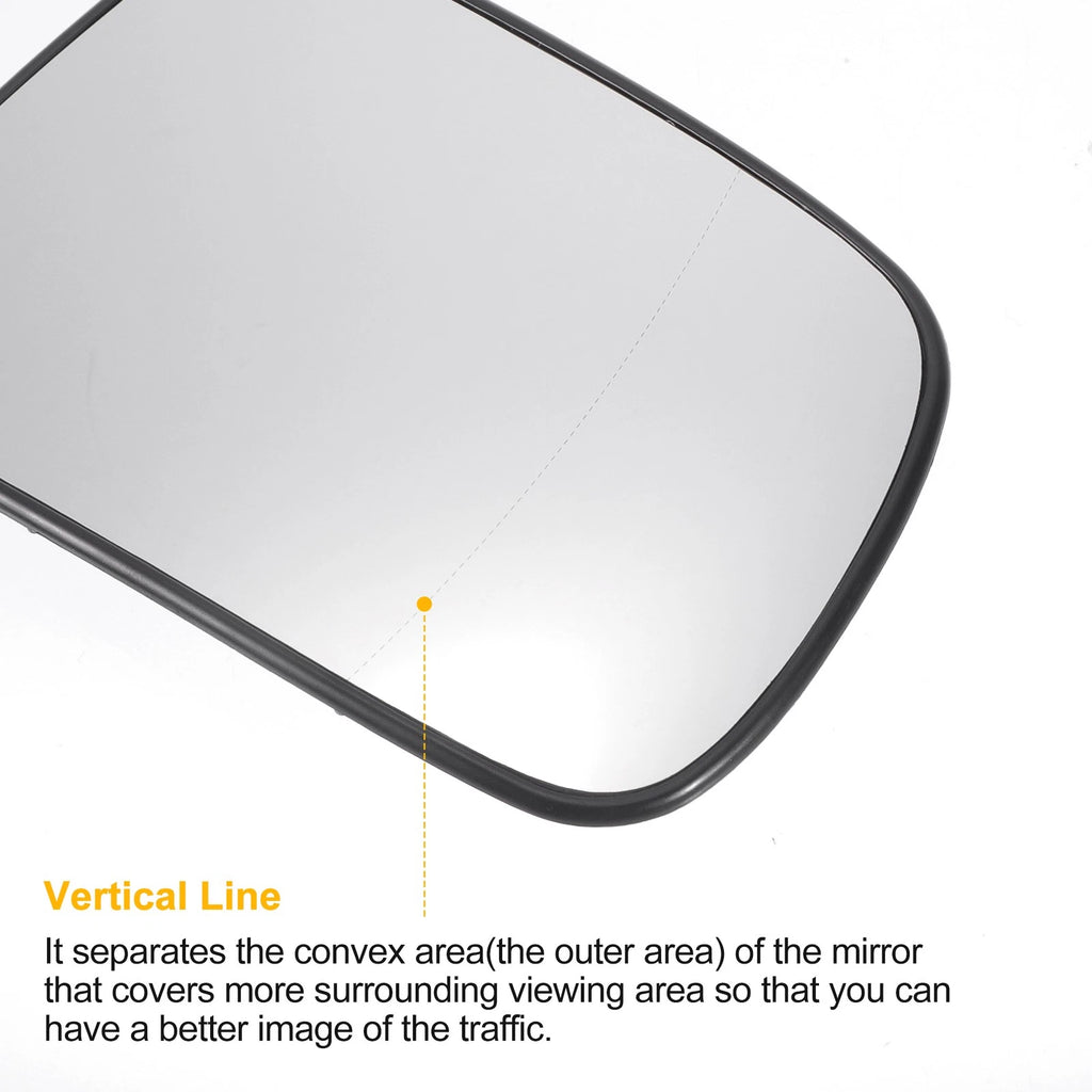Right Side Heated White Mirror Glass for Honda HR-V CR-V (1996–2006)