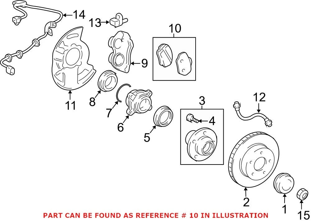 Set of 4 Genuine OEM Front Disc Brake Pads for Lexus GX470 (2003–2009)