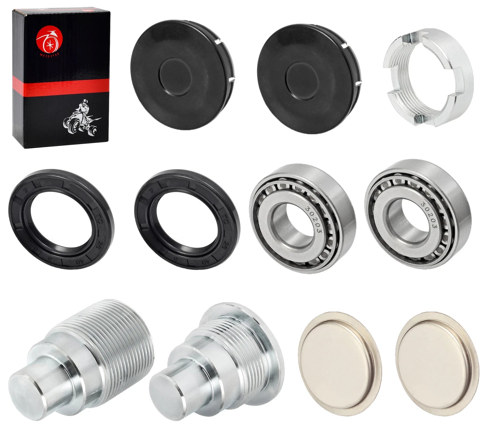 Swingarm Bearing Bolt Seal Cap Kit for Honda Foreman TRX400/TRX450/TRX500 (2000–2023)