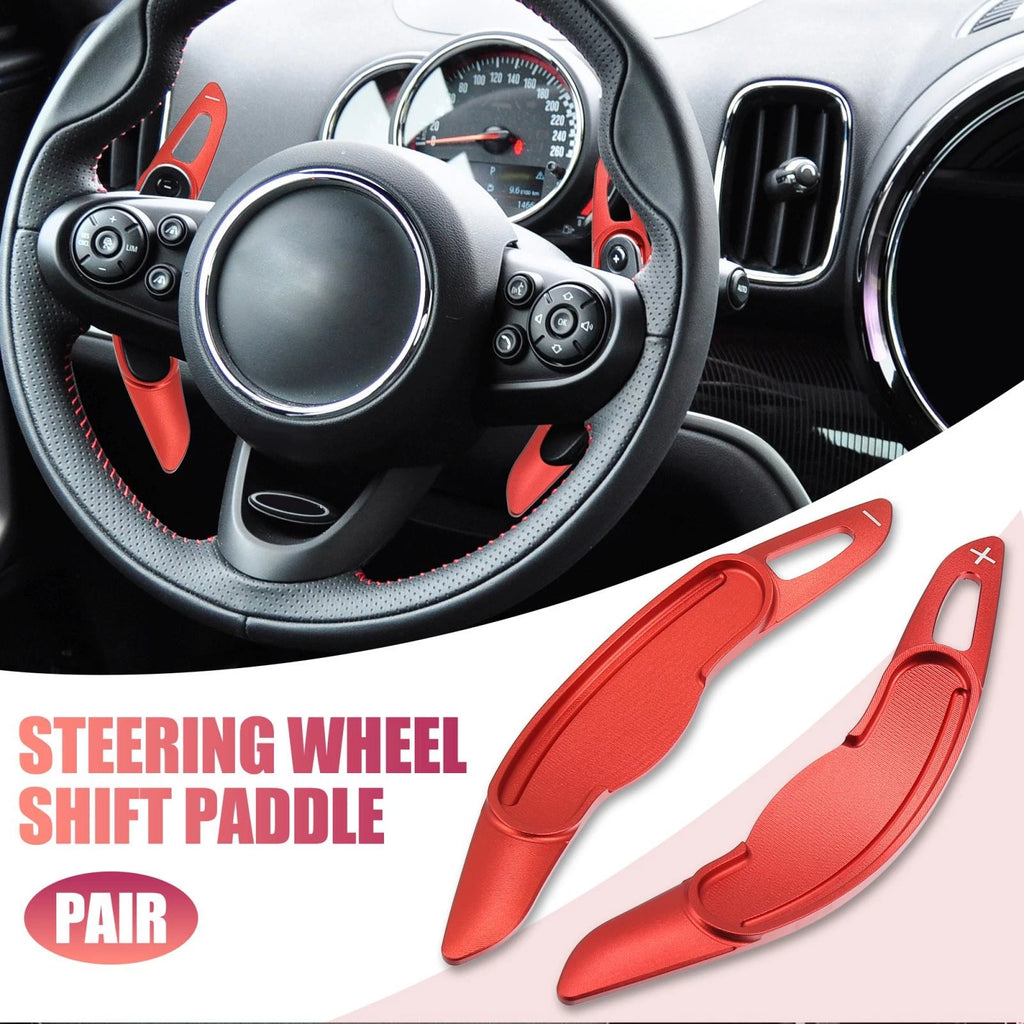 Pair Red Shift Paddle Extend Covers for BMW Mini Cooper 