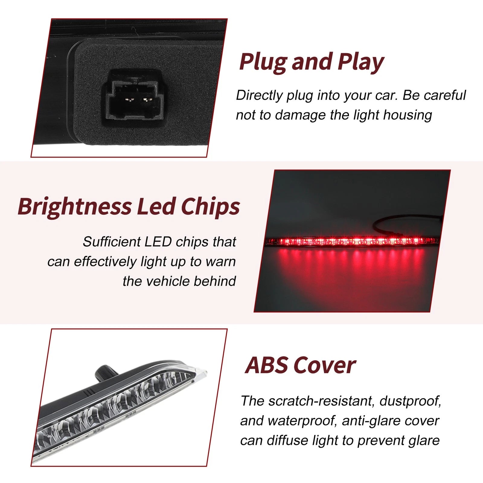 LED Third Brake Light for Ford Edge (2015–2024) No.FT4Z13A613A
