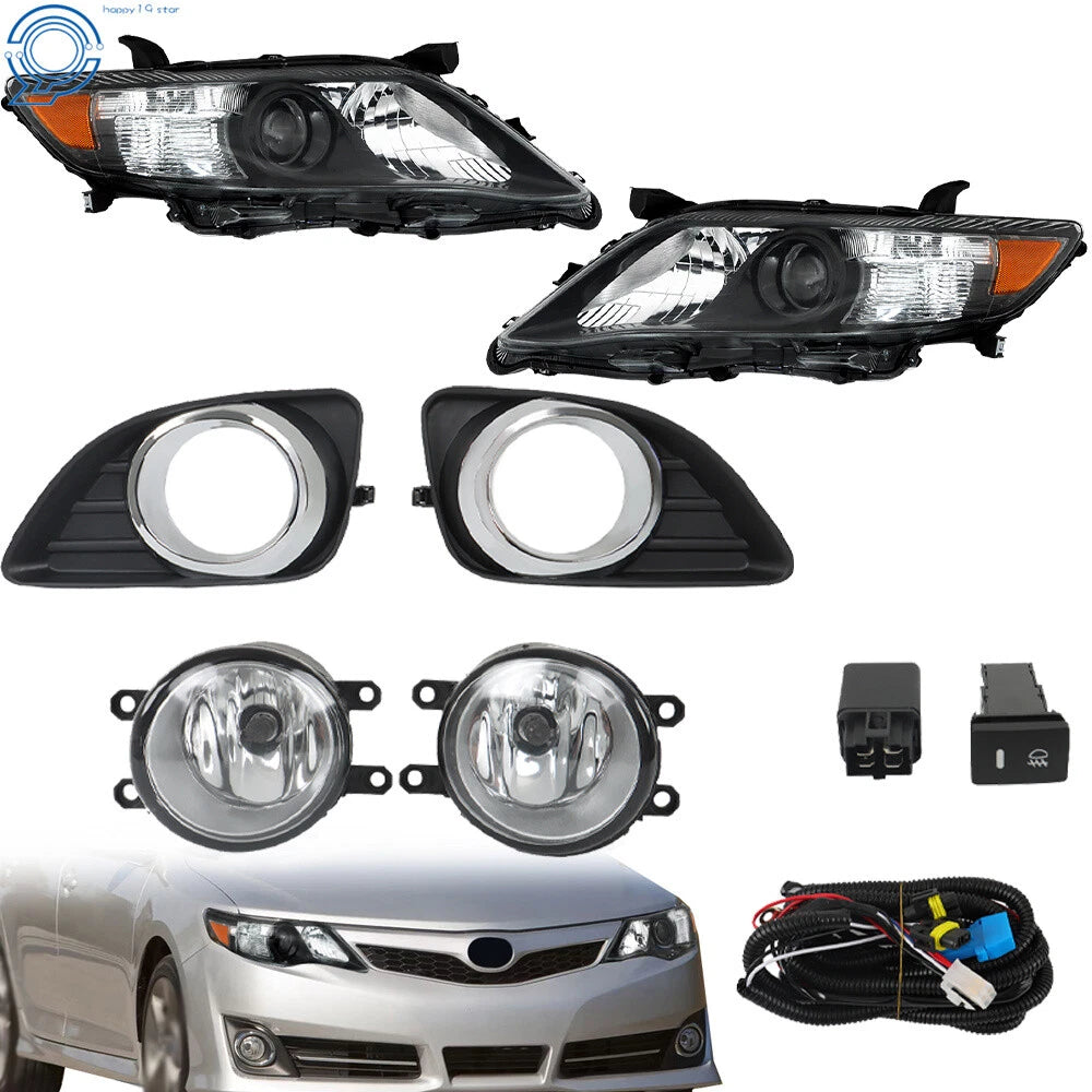 Set of 2 Fog Lights and Headlights Assembly for Toyota Camry (2010–2011)