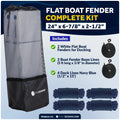 2-Pack Flat Boat Fender Kit for Dock Lines (24" x 6-7/8" x 2-1/2")