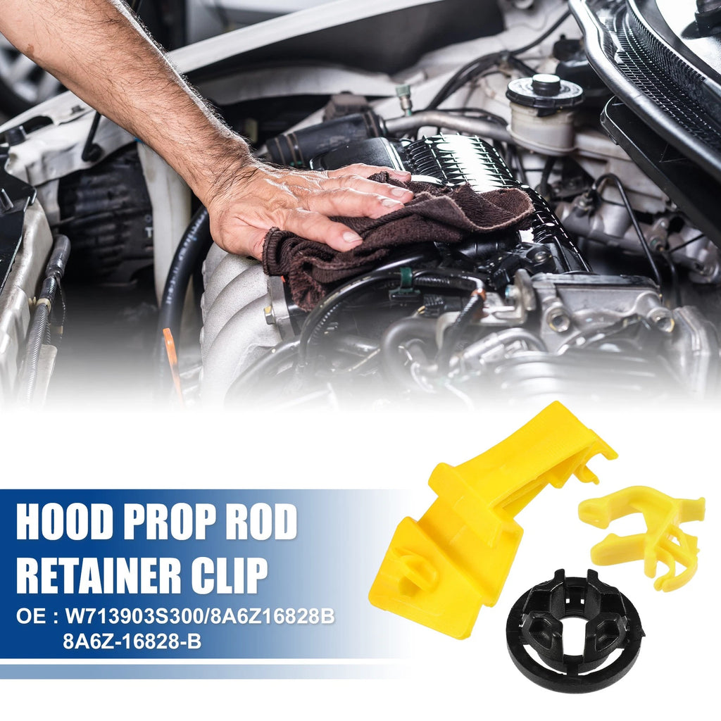 Set of 2 Hood Prop Rod Holder Clips for Ford (No.W713903S300)