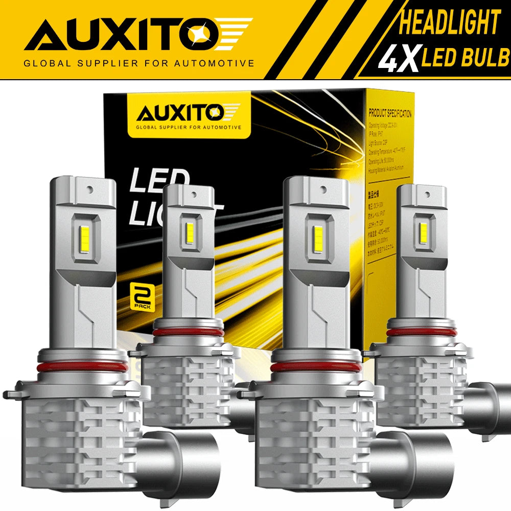 AUXITO 9005 9006 LED Headlights Combo Kit Bulbs for High Low Beam (6500K)