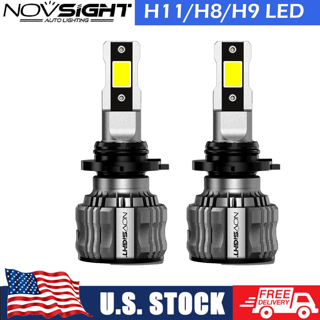 2X H11 H8 H9 LED Headlight Kit Low Beam Bulbs 6500K 30000LM
