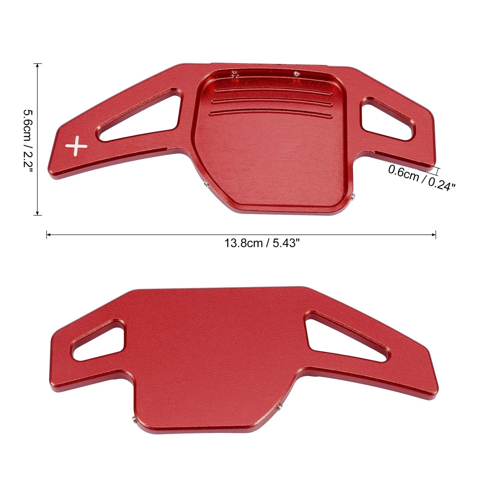 Pair Red Steering Wheel Shift Paddle Covers for Audi A3 A4 A5 A6 (2013–2020)