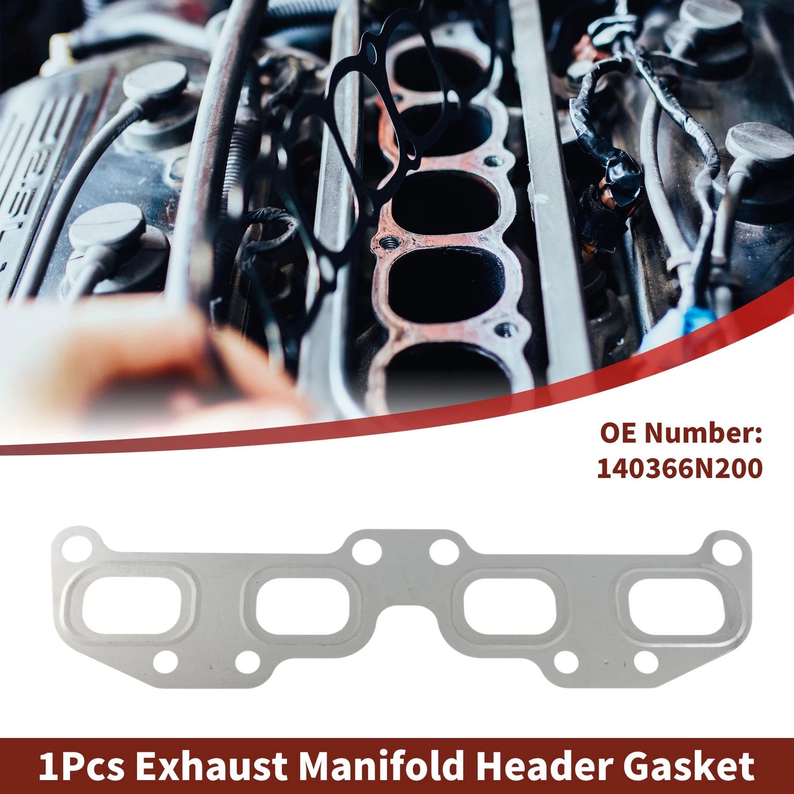 Exhaust Manifold Header Gasket for Nissan Altima 2.5L L4 (2002–2006) No. 140366N200