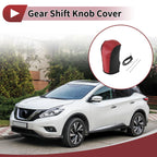 1 Pc Gear Shift Knob Cover for Nissan Murano (2009–2013) Black Red