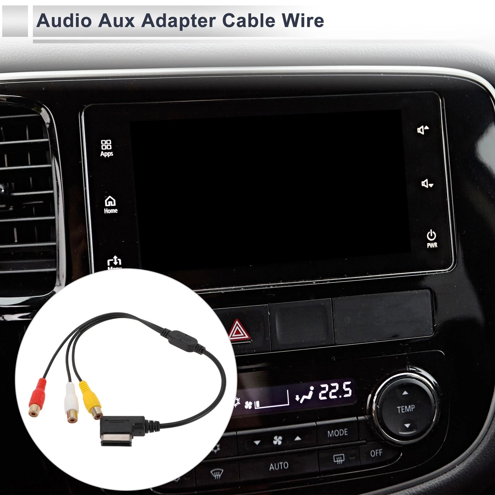 Audio Aux Adapter Cable for Audi (AMI to 3RCA)