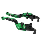 CNC Green Extendable Brake Clutch Levers for Suzuki DL1000, GSX1400 (2002-2023)