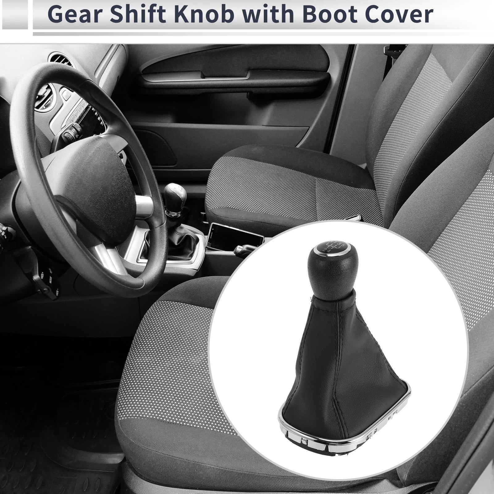 5 Speed Gear Shifter Knob with Cover for Chevrolet Cruze (2010–2015)