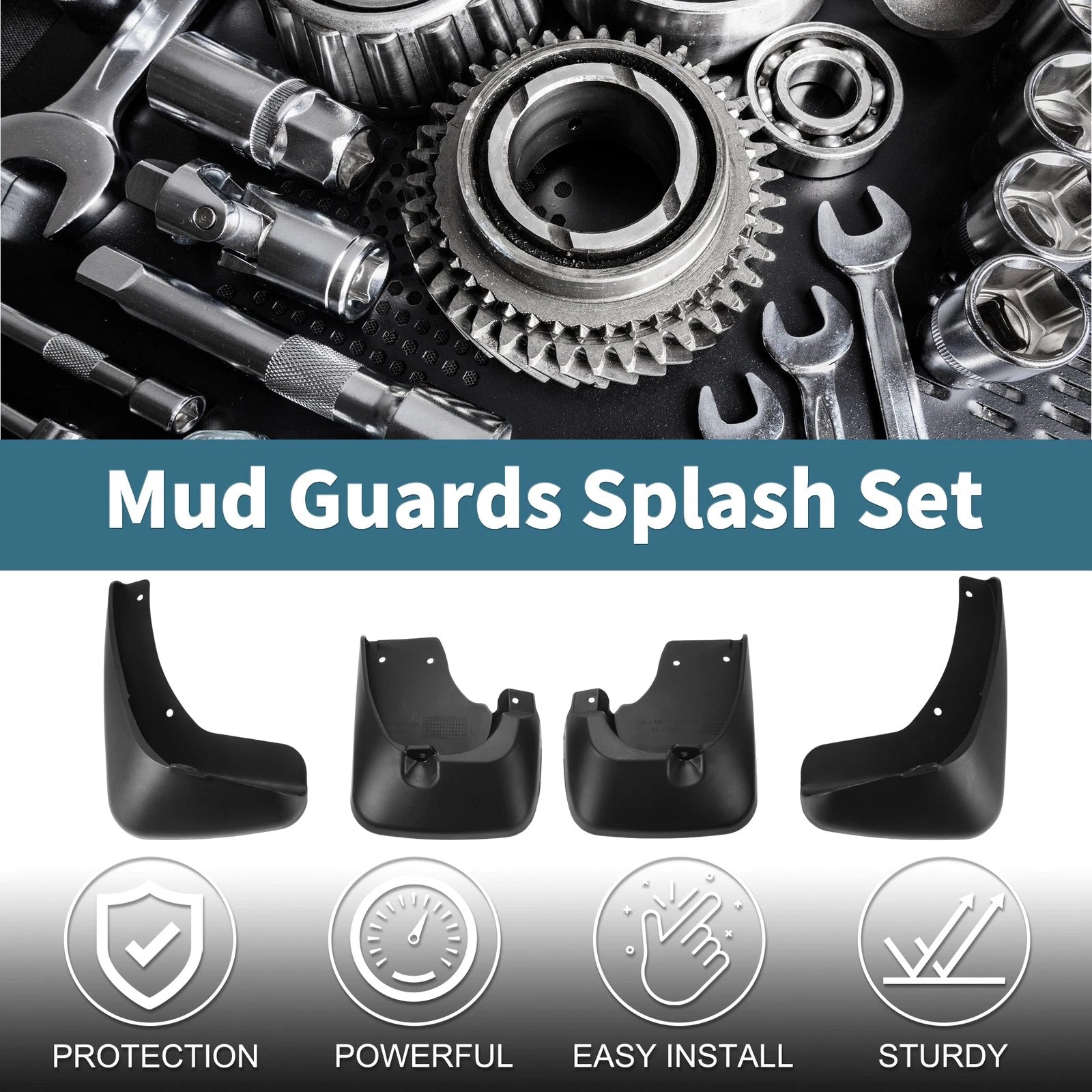 Set of 4 Mud Flaps Splash Guards for Toyota Avalon/Premio (2007–2011)