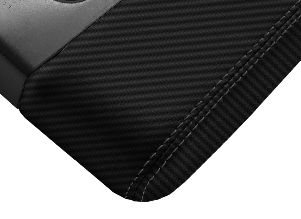Carbon Fiber Console Lid Cover for Chevrolet Silverado (2014–2020)