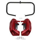 Engine Guard Crash Bar & Red Lower Vented Fairings for Harley Road Glide (2009–2013)