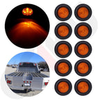 10X 2.5" Round Amber LED Brake Running Tail Light Turn Signal Lamp