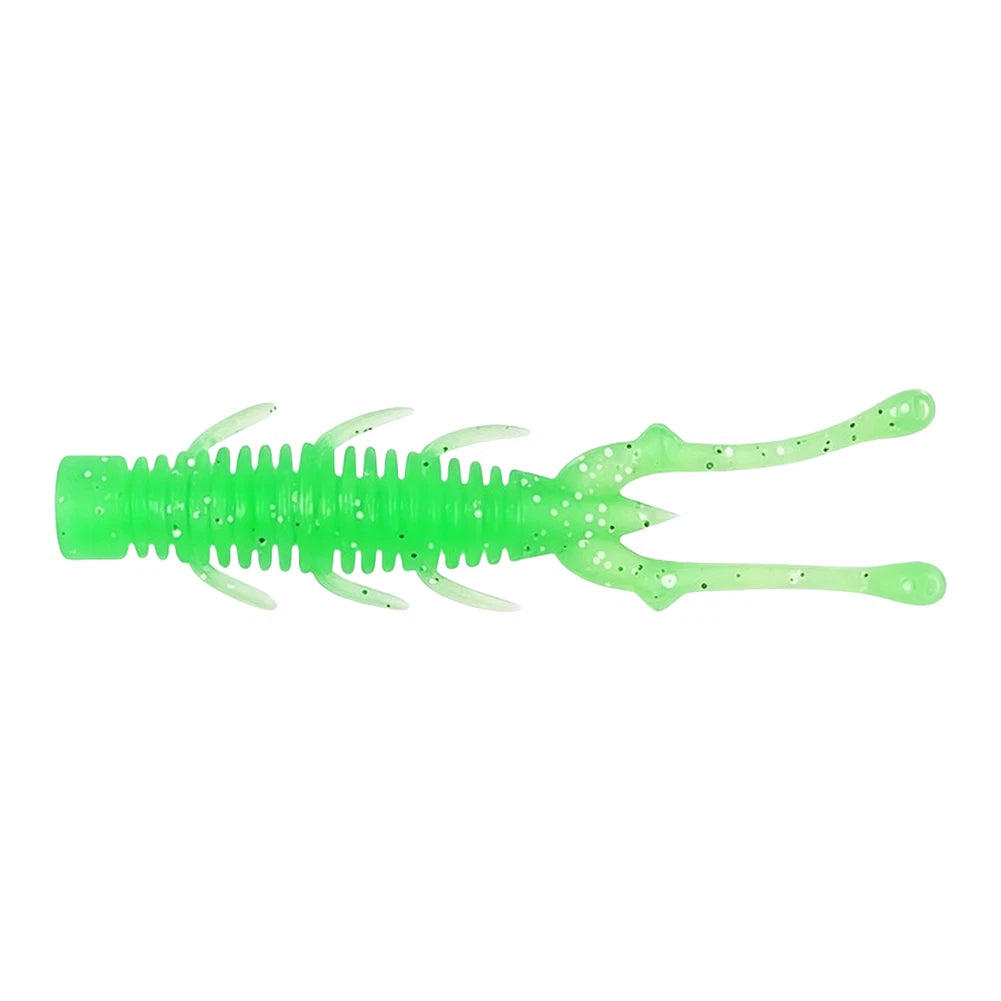 Set of 10 TPE Soft Shrimp Lures 7.5cm 2.5g for Bass Perch Fishing