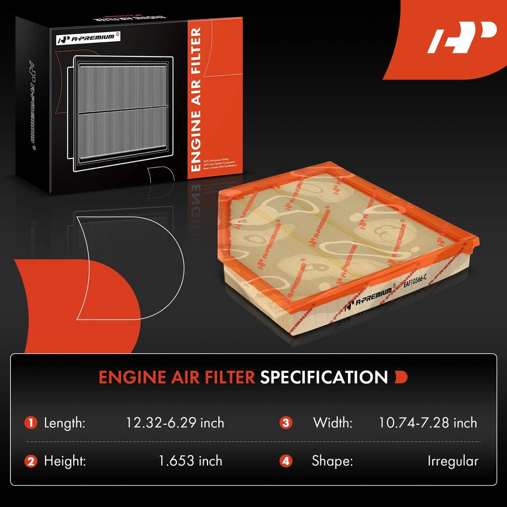2X Engine Air Filter for BMW E60 E63 545i 645Ci 550i 650i (2004-2010)
