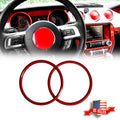 Set of 4 Red Speedometer Cover Rings for Ford Mustang (2015–2020)