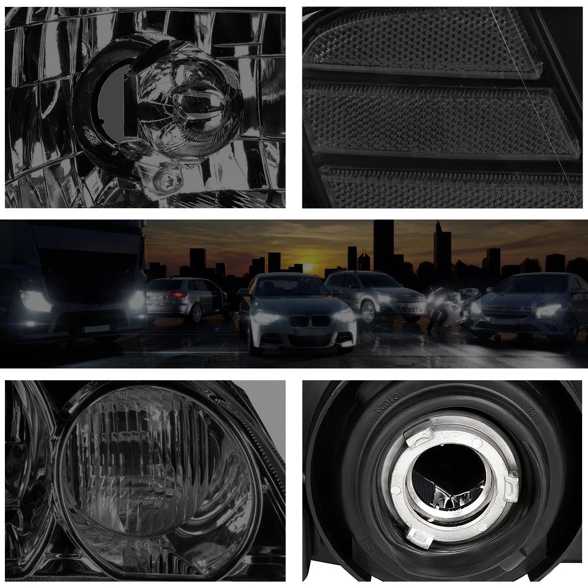 Headlight Lamp Replacement for Nissan Altima (2000–2001) Smoked Housing