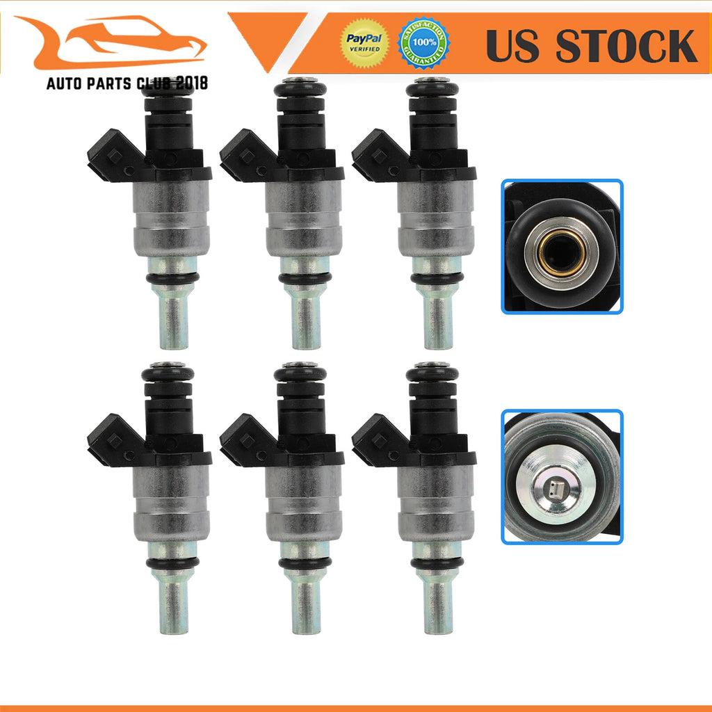 Set of 6 Fuel Injectors for BMW 323Ci 323i 325Ci 325i 325xi 328Ci 328i 525i 528i X3 (2000–2006)