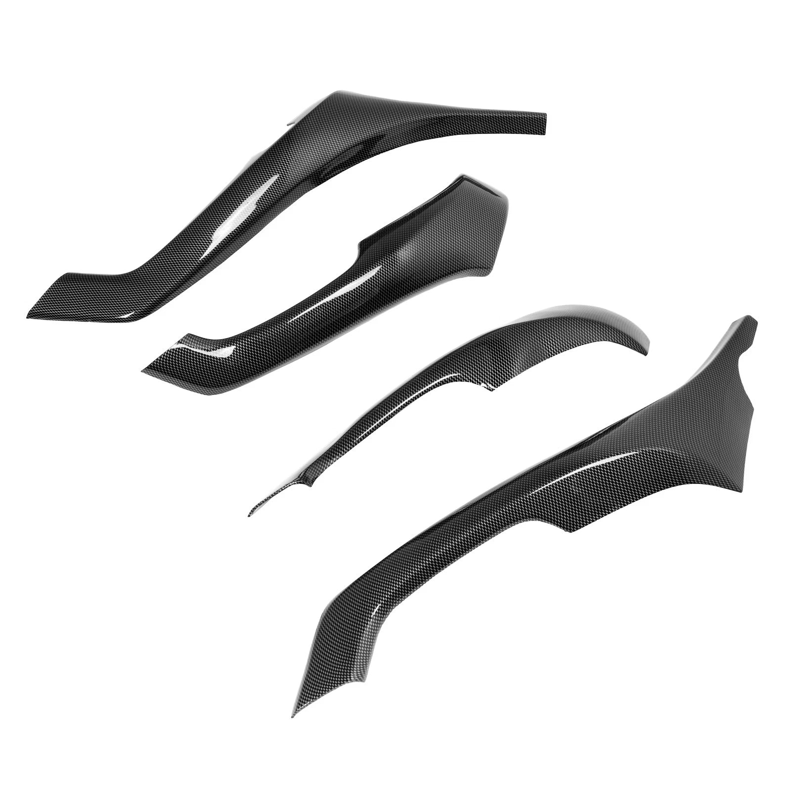 Set of 4 Interior Door Armrest Cover Trim for Acura TSX (2009–2014) Carbon Fiber Look
