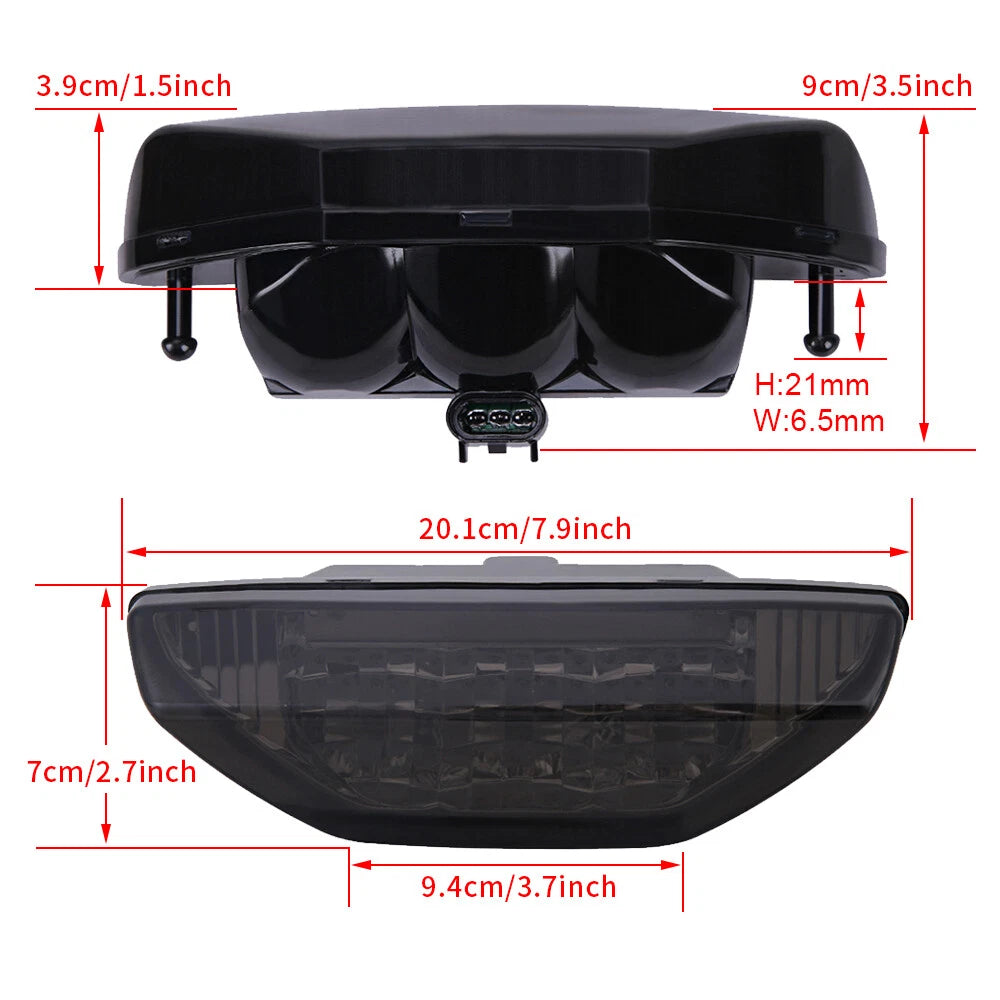 Smoked LED Brake Tail Light for Honda Rancher 420 TRX420 4x4 (2014–2022)