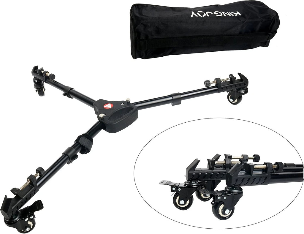 Tripod Dolly with Quick-Lock Wheels & Adjustable Legs for Photography