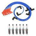Set of 8mm NGK Wire Set & 6 Denso Iridium Spark Plugs for Ford Ranger Mazda B3000 (1998–2006)