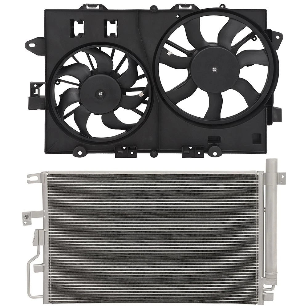 AC Condenser Cooling Fan Kit for Pontiac Torrent Chevrolet Equinox (2006–2008)