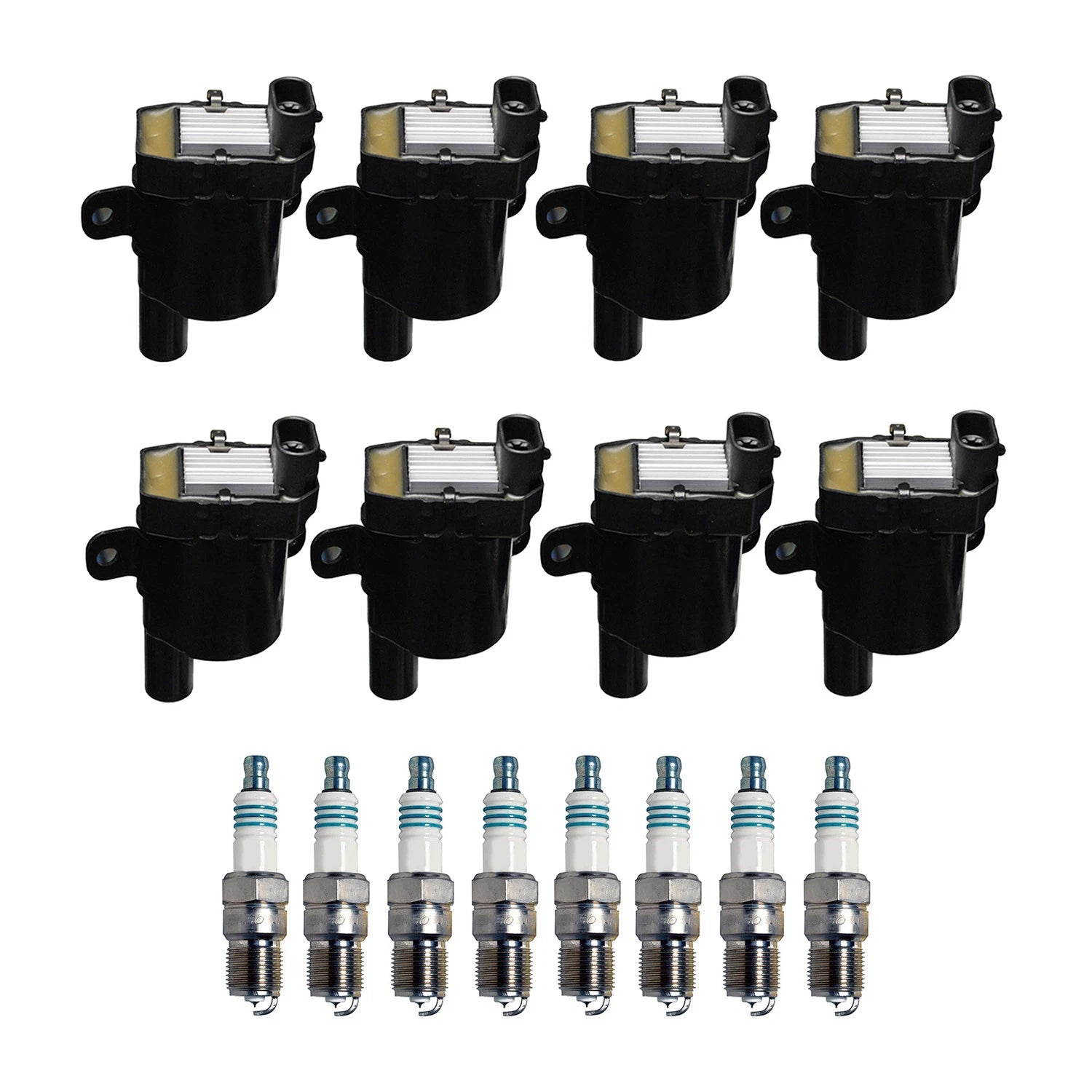Denso 8 Ignition Coils & Iridium Spark Plugs Kit for Avalanche 1500, Escalade (2002–2006)