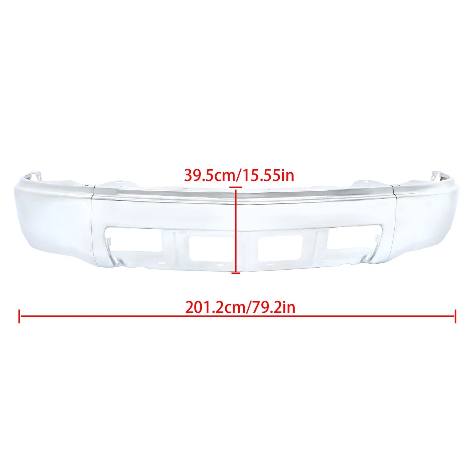 Chrome Split-Type Front Bumper for Chevrolet Silverado 1500 (2014-2015)