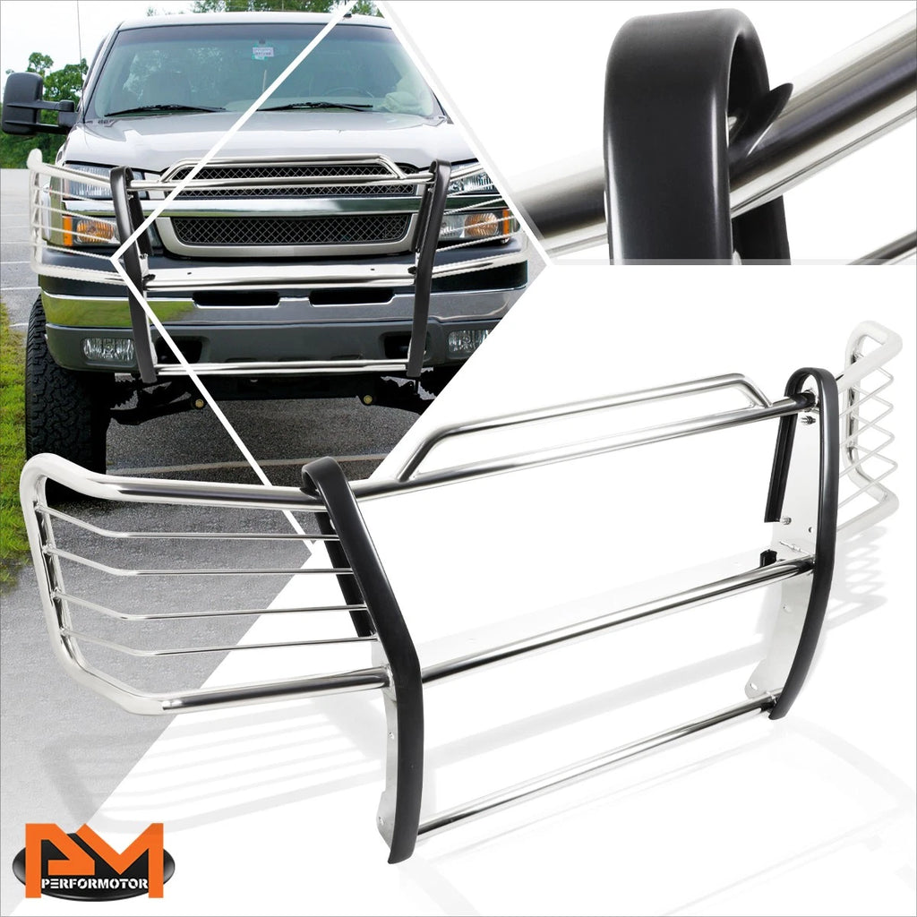 Chrome Bumper Brush Grill Guard for Chevy Silverado 1500HD/2500 (2003–2007)