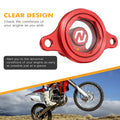 CNC Clear Engine Oil Filter Cover Cap for Honda CRF450R (2009–2016) Anodized Red