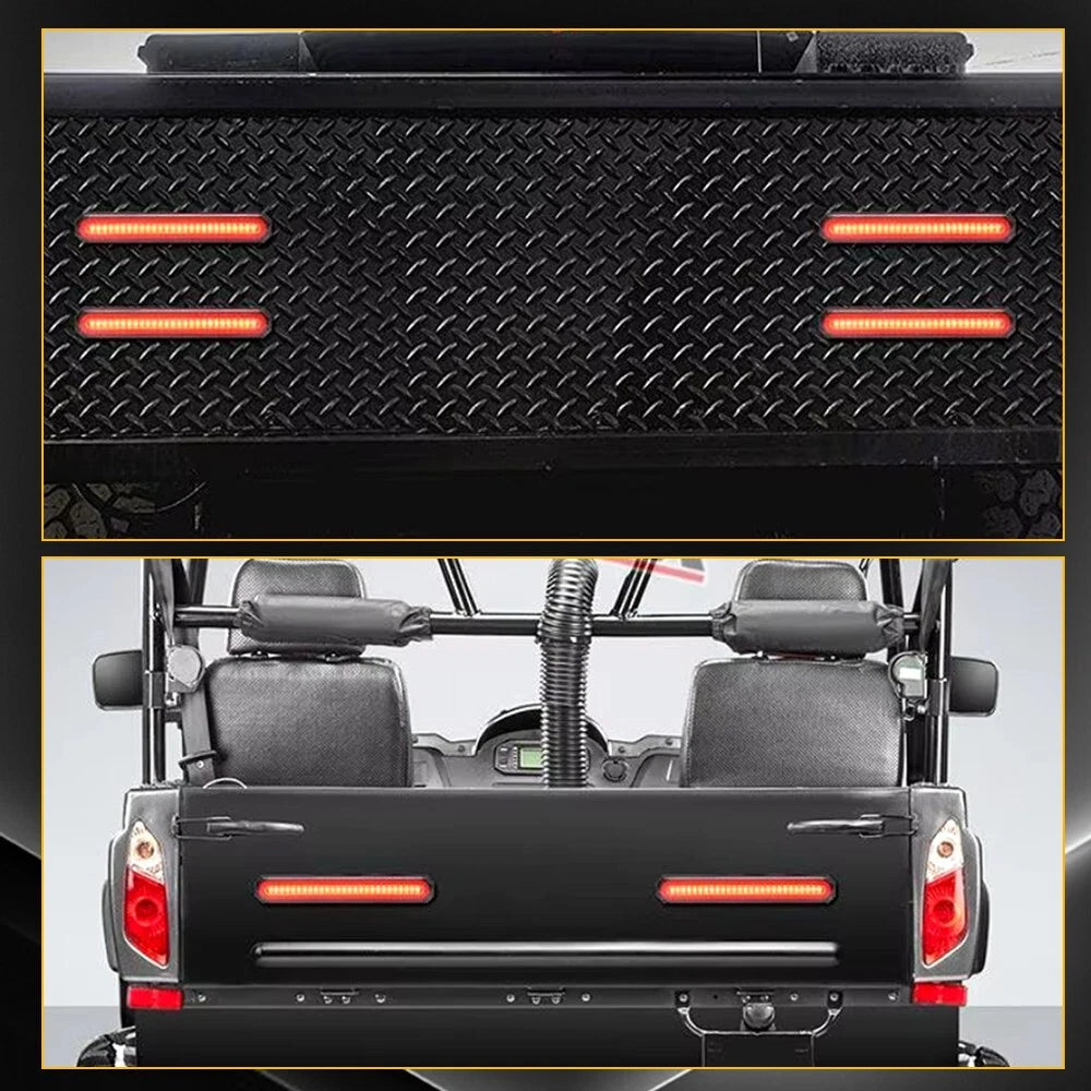 2X 9" Red/Amber LED Tail Light for Truck Trailer