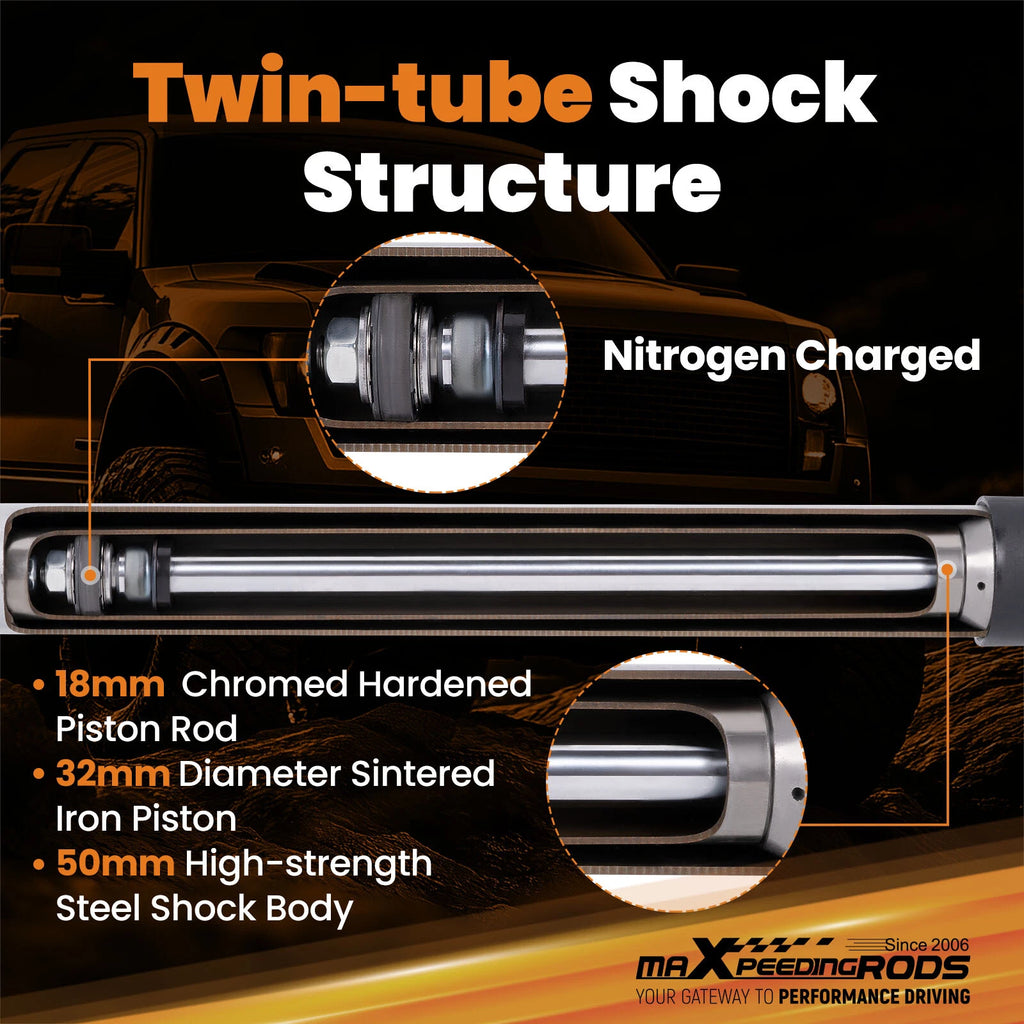 6 Inch Rear Drop Lowering Shocks for Chevy GMC C1500 (1988-1998)