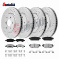 Front Rear Brake Rotors Brake Pads Kit for Chevrolet Silverado GMC Sierra 1500 (2014–2018)
