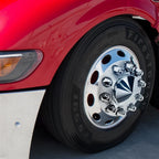 Chrome Lug Nut Covers Push-On Set for 1-1/2 Inch Wheels (2-3/4 Inch Tall)