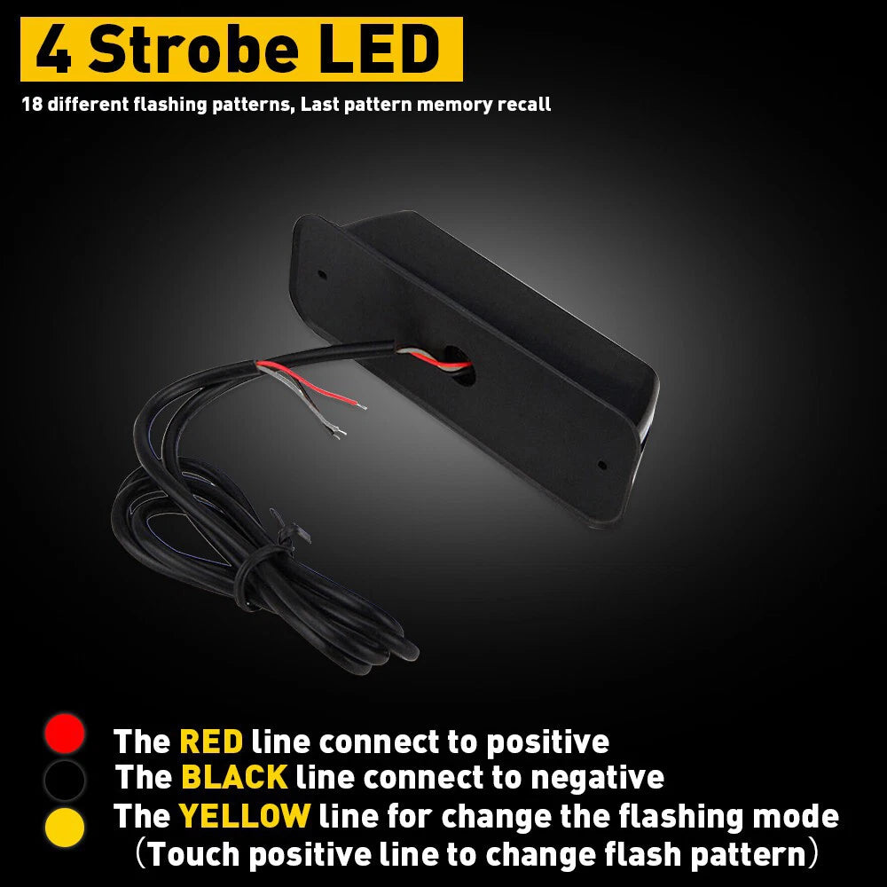 1X 4LED Strobe Light for Pickup Truck (24V-12V)